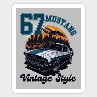 Vintage Style - 67 Mustang Sticker